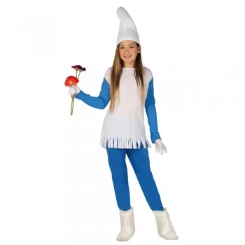 Party Fiesta Kostüm Blauer Zwerg Für Mädchen (7-9) 3 Party Fiesta Kostüm Blauer Zwerg Für Mädchen (7-9)