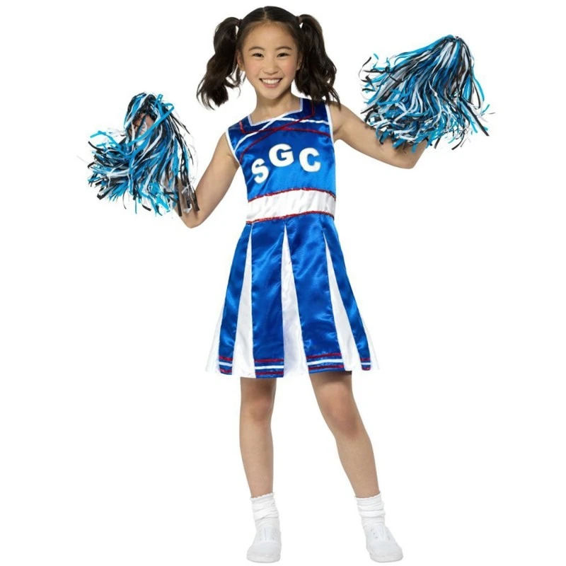 Party Fiesta Kostüm Cheerleaderin Blau Für Mädchen 3 Party Fiesta Kostüm Cheerleaderin Blau Für Mädchen