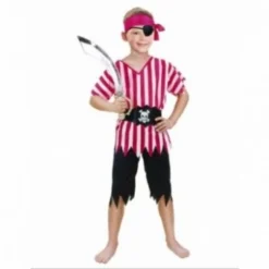 Party Fiesta Schwarz Rotes Piratenkostüm